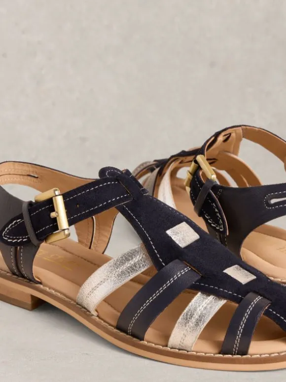 Zara Fisherman Sandal in NAVY MULTI